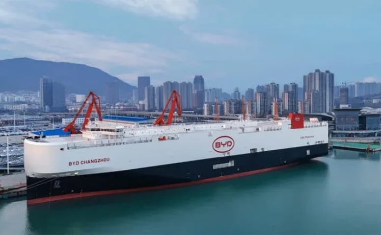 7 Bin Araç Yüklü Dev Çin Gemisi "BYD CHANGZHOU" Kocaeli'ye Demir Attı